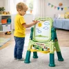 LEAN TOYS Dvipusė magnetinė sauso trynimo ir kreidinė lenta su magnetukais ir kreidelėmis, 48 vnt.