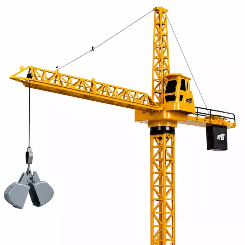 LEAN TOYS Nuotolinio valdymo statybinis kranas RC laidinis 360° sukimasis 71 cm