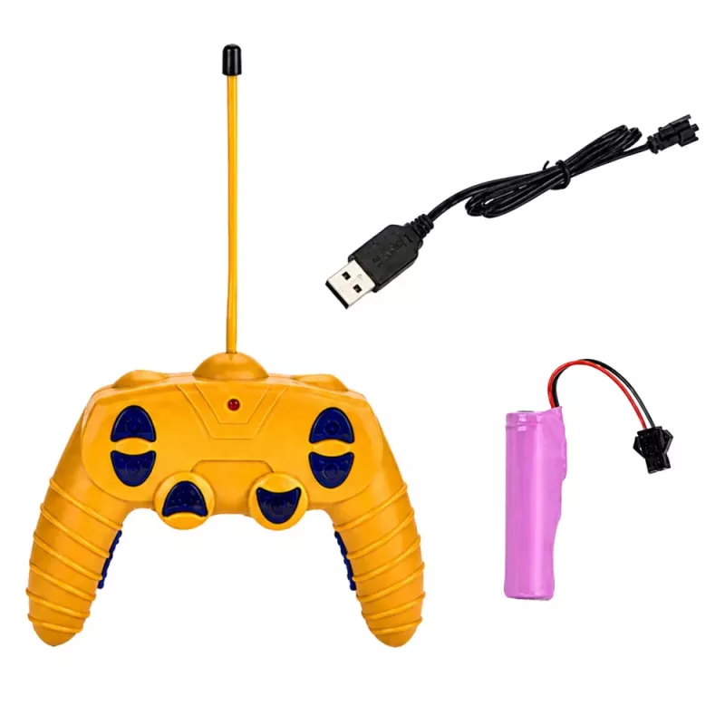 LEAN TOYS Nuotolinio valdymo statybinis kranas RC laidinis 360° sukimasis 71 cm
