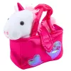 LEAN TOYS Minkštas žaislas Vienaragis maišelyje, Baltas, 25 cm