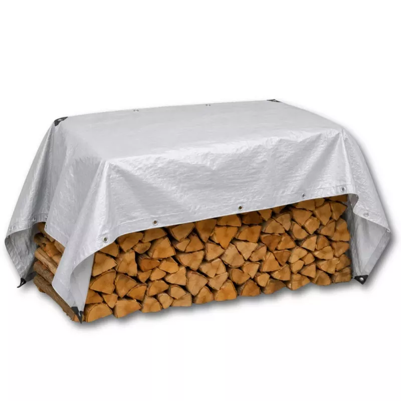 LEAN Brezentas Vandeniui Atsparus Sustiprintas Apsauginis Nuo Lietaus Folija Pilka 2x4 M