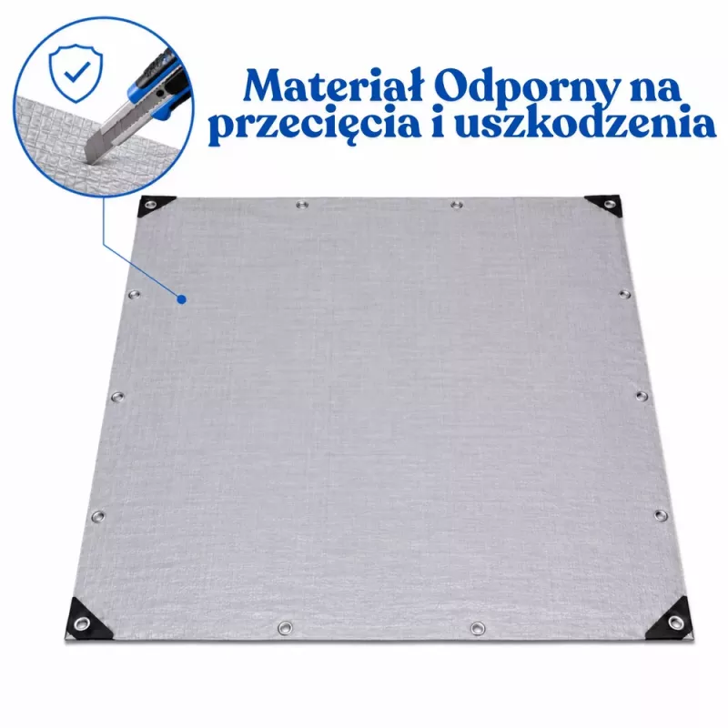 LEAN Brezentas Vandeniui Atsparus Sustiprintas Apsauginis Nuo Lietaus Folija Pilka 2x4 M