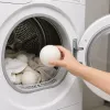 LEAN Natural Wool Tumble Dryer Balls Hypoallergenic White 7cm 6vnt.