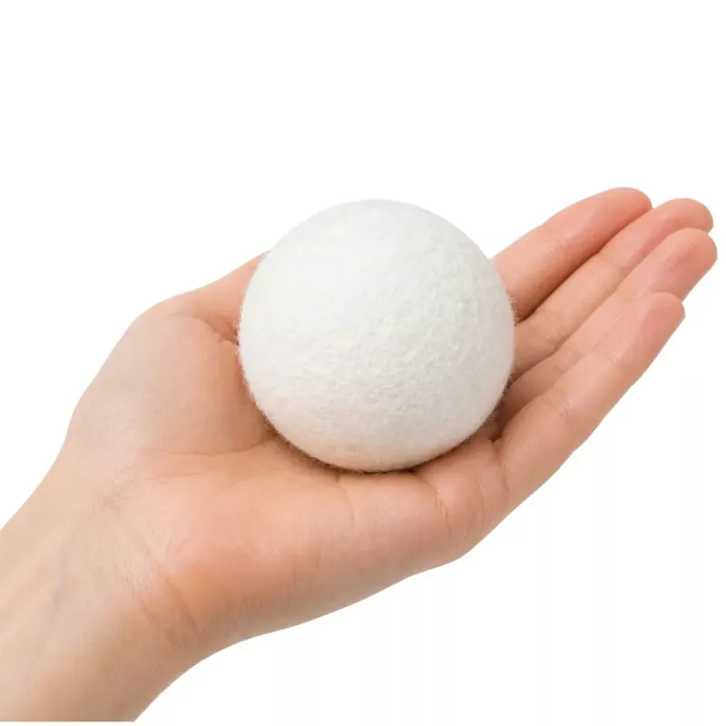 LEAN Natural Wool Tumble Dryer Balls Hypoallergenic White 7cm 6vnt.