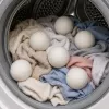 LEAN Natural Wool Tumble Dryer Balls Hypoallergenic White 7cm 6vnt.