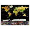 LEAN World Map Scratch Poster for Travelers 82 x 59 cm