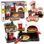 LEAN TOYS Pizzeria rinkinys su picos krosnele, kavos aparatu ir aksesuarais