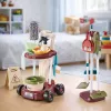 LEAN TOYS Vaikų valymo rinkinys su vežimėliu, šluota, kibiru ir dulkių siurbliu, 26 dalių