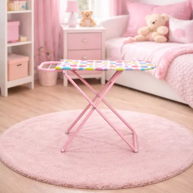 LEAN TOYS Sulankstoma metalinė vaikiška lyginimo lenta su taškeliais 61 cm