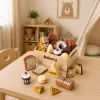 LEAN TOYS Medinis mini kepyklėlės rinkinys su duona su Velcro dėžutėje, 10 vnt.