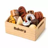 LEAN TOYS Medinis mini kepyklėlės rinkinys su duona su Velcro dėžutėje, 10 vnt.