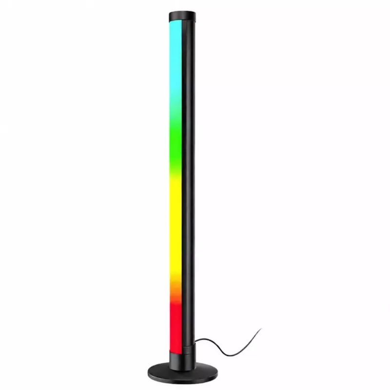 LEAN RGB LED kampinė grindinė lempa su muzikos režimu, nuotolinio valdymo pulteliu ir programėle, 90 cm