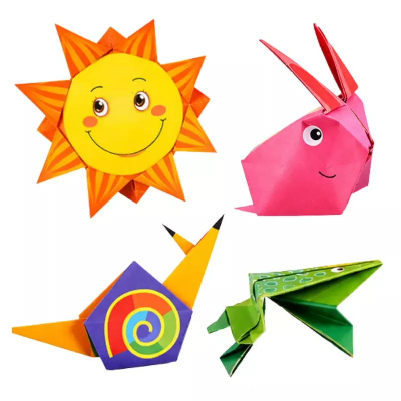LEAN Origami rinkinys su spalvotu popieriumi ir instrukcijų knygele, 100 lapų