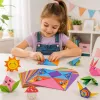 LEAN Origami rinkinys su spalvotu popieriumi ir instrukcijų knygele, 100 lapų