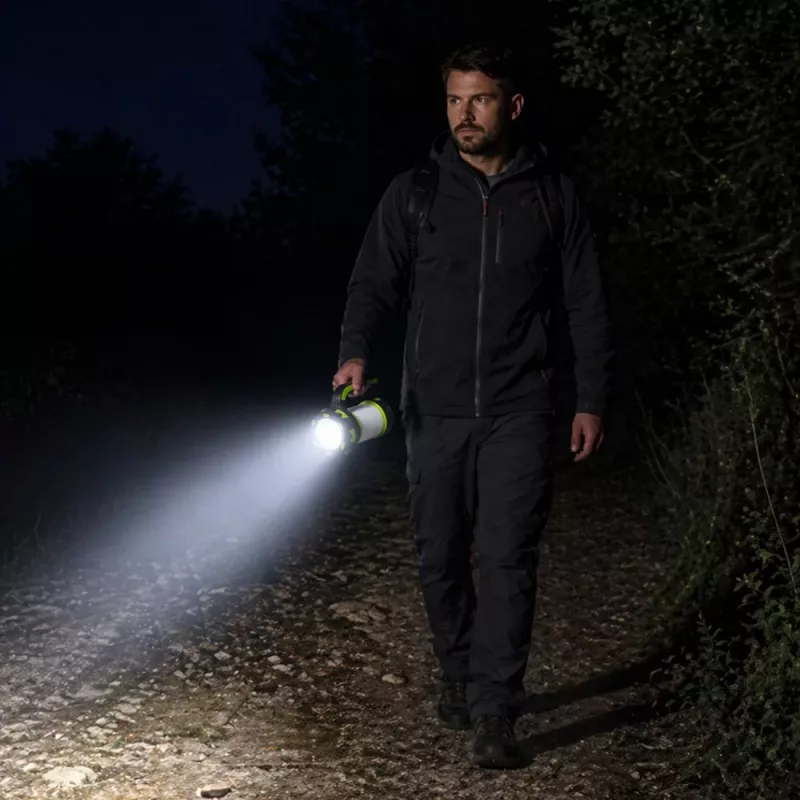 LEAN žibintuvėlis LED lempa 2in1 Camping Tourist Įkraunamas Daugiafunkcinis