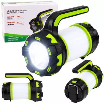 LEAN žibintuvėlis LED lempa 2in1 Camping Tourist Įkraunamas Daugiafunkcinis