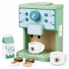 LEAN TOYS Medinis kavos aparato rinkinys su puodeliais, pienu ir aksesuarais vaikams