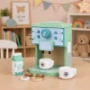LEAN TOYS Medinis kavos aparato rinkinys su puodeliais, pienu ir aksesuarais vaikams