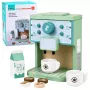 LEAN TOYS Medinis kavos aparato rinkinys su puodeliais, pienu ir aksesuarais vaikams