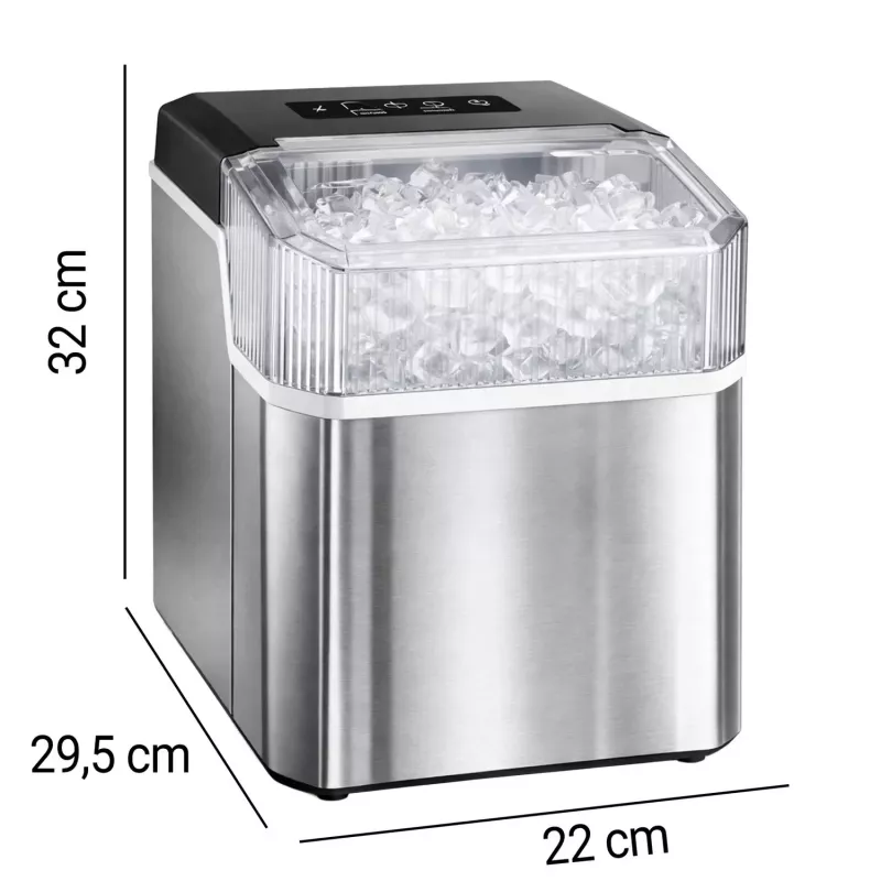 Extralink SmartLife Cube Ice Essential Ice Maker 12kg/24h 2.2L Black/Silver