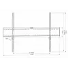 ART AR-95 Fiksuotas TV laikiklis sienai, 55-100 colių ekranams, 140 kg talpa, VESA 900x600, 33 mm profilis, juodas