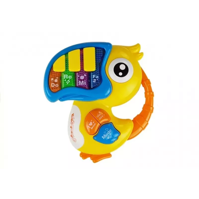 LEAN TOYS Parrot Piano Educational Early Learning Yellow