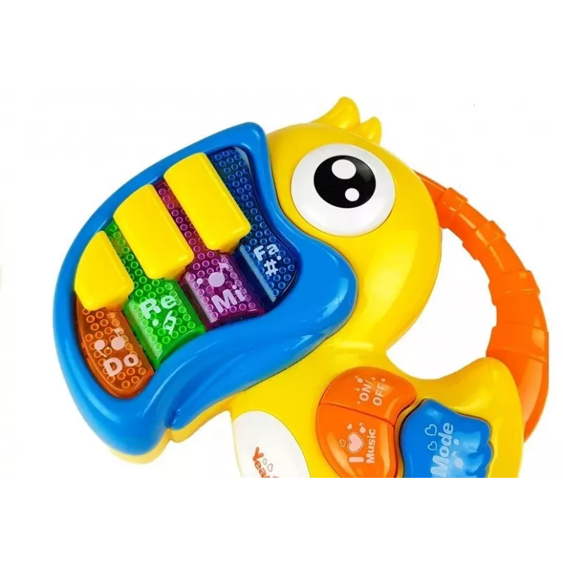 LEAN TOYS Parrot Piano Educational Early Learning Yellow