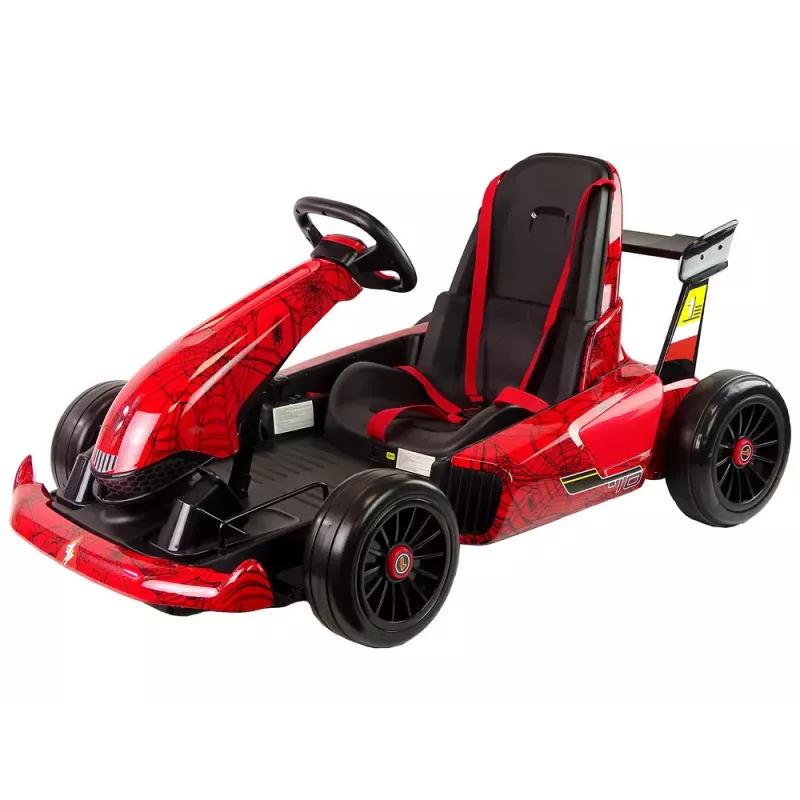 LEAN CARS XMX619 Raudonai dažytas vorinis baterijinis go-kartas