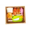 LEAN TOYS Hot-Dog rinkinys ingredientų pjaustymui krepšelyje