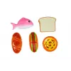 LEAN TOYS Hot-Dog rinkinys ingredientų pjaustymui krepšelyje