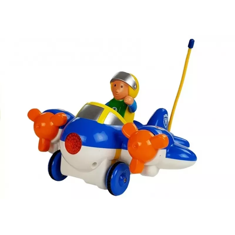 LEAN TOYS Baby R/C Airplane su nuotolinio valdymo vairu, mėlyna