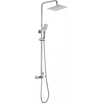 DEANTE lietaus dušas su maišytuvu, matinė juoda, 250 mm lietaus galvutė