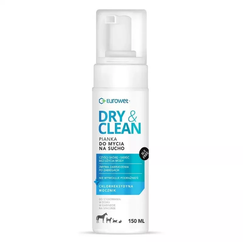 EUROWET Dry & Clean Waterless Cleaning Foam šunims ir katėms - 150 ml