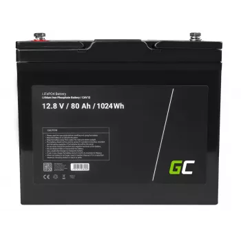 Greencell LiFePO4 akumuliatorius fotovoltiniams kemperiams ir valtims 12V 12.8V 80Ah