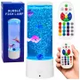 LEAN Dekoratyvinė naktinė lemputė LED RGB Akvariumas su žuvimis 16 spalvų USB Balta