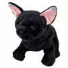LEAN TOYS Minkštas žaislas Prancūzų buldogas Juodas 22 cm