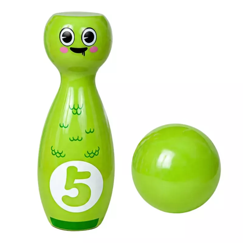 LEAN TOYS Bowling with Smiley Faces Educational Game for Children Skill Sports 10 pcs.