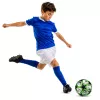 LEAN TOYS Treniruočių futbolo kamuolys žolės aikštei Žalios žvaigždės 22cm 5 dydis