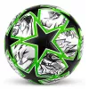 LEAN TOYS Treniruočių futbolo kamuolys žolės aikštei Žalios žvaigždės 22cm 5 dydis