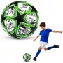 LEAN TOYS Treniruočių futbolo kamuolys žolės aikštei Žalios žvaigždės 22cm 5 dydis