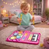 LEAN TOYS Interaktyvus muzikinis šokių kilimėlis, mokomieji būgnai ir pianinas 2 viename