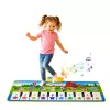LEAN TOYS Edukacinis muzikinis kilimėlis pianinas gyvūnai instrumentų garsai 100x36 cm