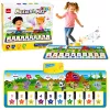 LEAN TOYS Edukacinis muzikinis kilimėlis pianinas gyvūnai instrumentų garsai 100x36 cm