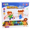 LEAN TOYS Interaktyvus šokių kilimėlis pianinas Zoo gyvūnai 10 melodijų 126 cm