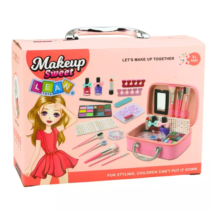 LEAN TOYS Grožio rinkinys kosmetinė vaikams Nagų aksesuarai Džiovintuvas 20 vnt.