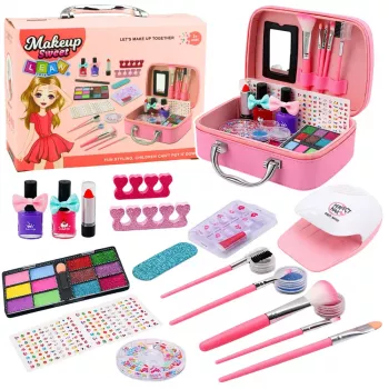 LEAN TOYS Grožio rinkinys kosmetinė vaikams Nagų aksesuarai Džiovintuvas 20 vnt.