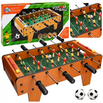 LEAN TOYS Stalo futbolo arkadinis žaidimas Mini medinis stalas 50x25 cm