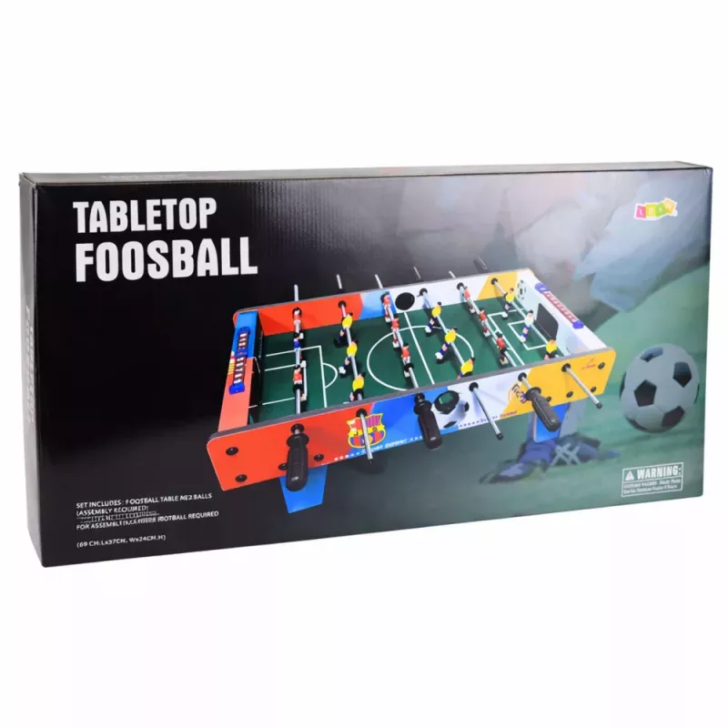 LEAN TOYS Mini stalo futbolo įgūdžių žaidimo stalas su 2 kamuoliais, 69 cm