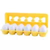LEAN TOYS Educational Egg Sorter, Shape Matching, Colorful Fruits, 12 vnt.