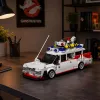 LEAN TOYS Statybiniai blokeliai Automobilis Ghost Bus Baltas 631 vnt.